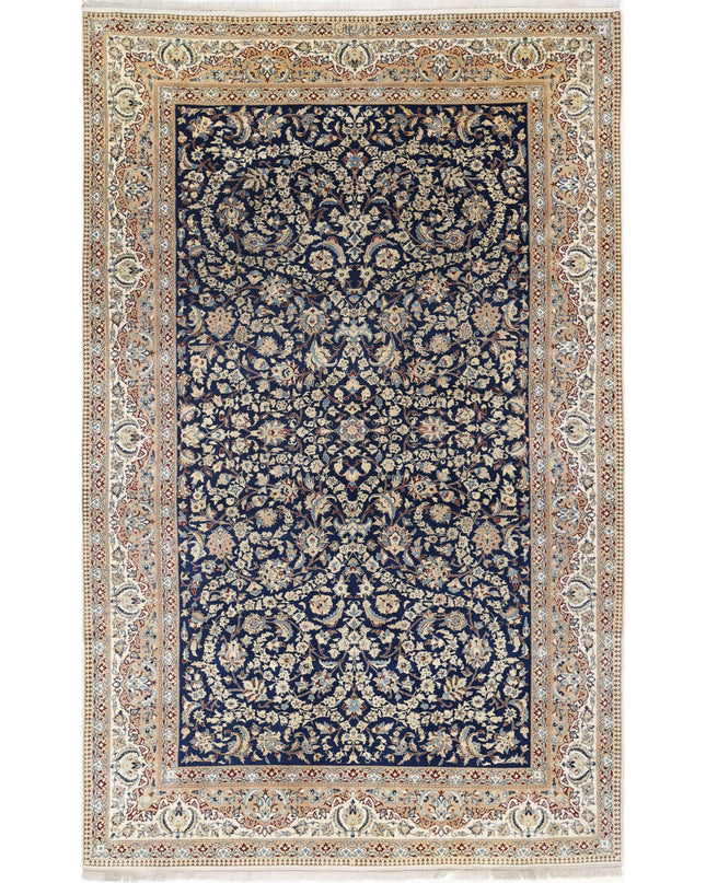 NAin 5' 9" X 9' 1" Hand Knotted Wool & Silk Rug 5' 9" X 9' 1" (175 X 277) / Blue / Wool & Silk