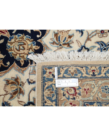 Nain 10' 6" X 16' 2" Hand Knotted Wool & Silk Rug 10' 6" X 16' 2" (320 X 493) / Blue / Wool & Silk