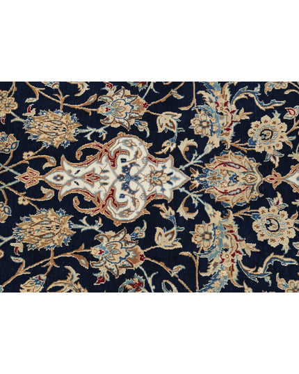 Nain 10' 6" X 16' 2" Hand Knotted Wool & Silk Rug 10' 6" X 16' 2" (320 X 493) / Blue / Wool & Silk
