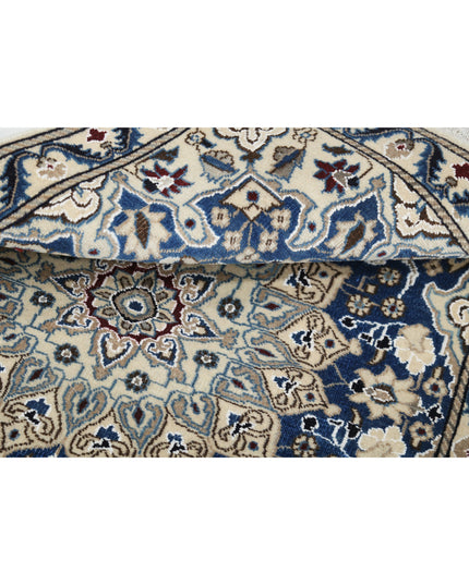 Nain 2' 9" X 4' 5" Hand Knotted Wool & Silk Rug 2' 9" X 4' 5" (84 X 135) / Blue / Wool & Silk