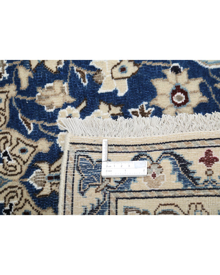 Nain 2' 9" X 4' 5" Hand Knotted Wool & Silk Rug 2' 9" X 4' 5" (84 X 135) / Blue / Wool & Silk