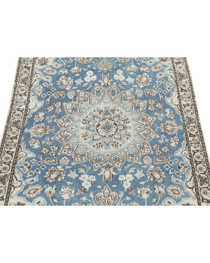 Nain 2' 11" X 4' 6" Hand Knotted Wool & Silk Rug 2' 11" X 4' 6" (89 X 137) / Blue / Wool & Silk