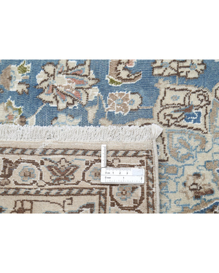 Nain 2' 11" X 4' 6" Hand Knotted Wool & Silk Rug 2' 11" X 4' 6" (89 X 137) / Blue / Wool & Silk