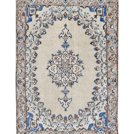 Nain 1' 11" X 2' 10" Hand Knotted Wool & Silk Rug 1' 11" X 2' 10" (59 X 86) / Ivory / Wool & Silk