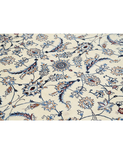 Nain 8' 0" X 9' 5" Hand Knotted Wool & Silk Rug 8' 0" X 9' 5" (244 X 287) / Ivory / Wool & Silk