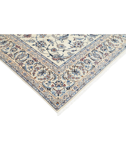 Nain 8' 0" X 9' 5" Hand Knotted Wool & Silk Rug 8' 0" X 9' 5" (244 X 287) / Ivory / Wool & Silk
