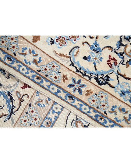 Nain 8' 0" X 9' 5" Hand Knotted Wool & Silk Rug 8' 0" X 9' 5" (244 X 287) / Ivory / Wool & Silk