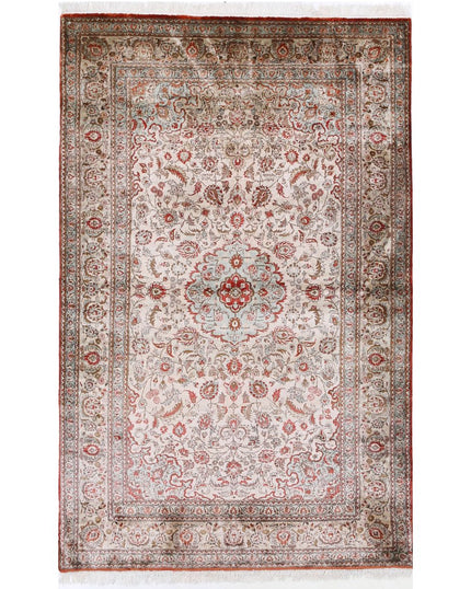 Qum Hand Knotted Silk Rug IVA0033172 - Natalia Rugs