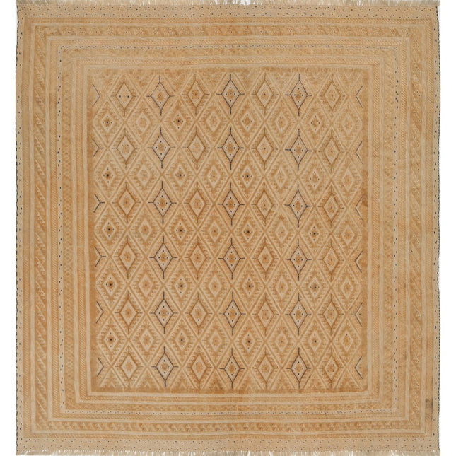 Nakhunak Kilim Hand-Woven Wool Kilim IVA0001252 - Natalia Rugs