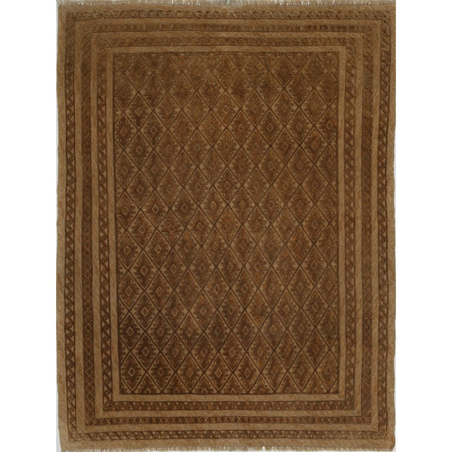 Nakhunak Kilim Hand-Woven Wool Kilim IVA0006918 - Natalia Rugs