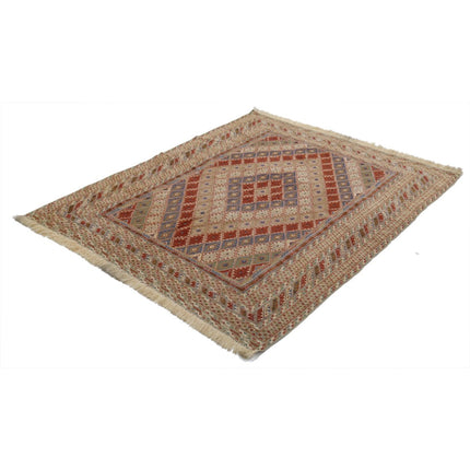 Nakhunak Kilim 4' 10" X 6' 0" Wool Hand-Woven Kilim 4' 10" X 6' 0" (147 X 183) / Multi / Multi