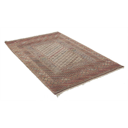 Nakhunak Kilim 4' 6" X 6' 5" Wool Hand-Woven Kilim 4' 6" X 6' 5" (137 X 196) / Multi / Multi