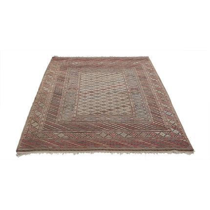 Nakhunak Kilim 4' 6" X 6' 5" Wool Hand-Woven Kilim 4' 6" X 6' 5" (137 X 196) / Multi / Multi