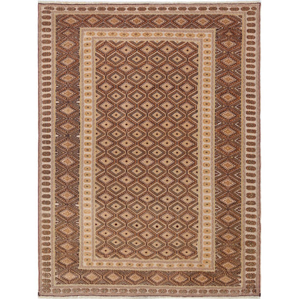 Nakhunak Kilim Hand-Woven Wool Kilim IVA0007956 - Natalia Rugs