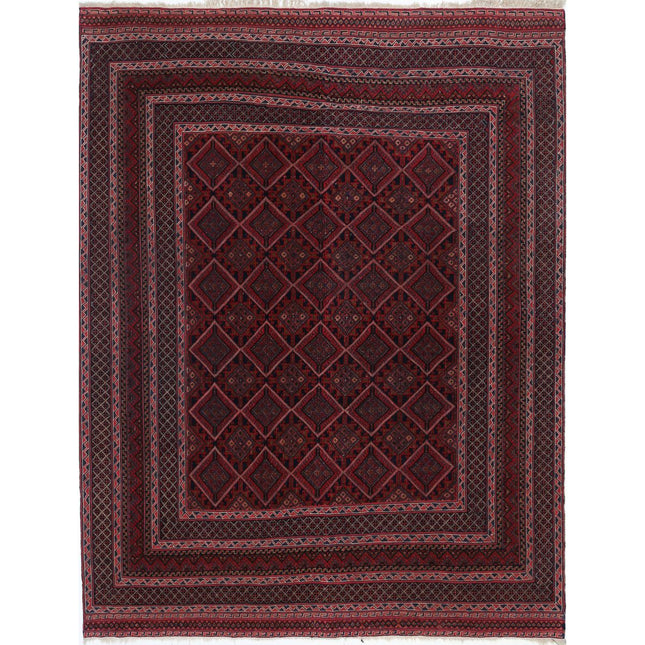 Nakhunak Kilim Hand-Woven Wool Kilim IVA0024190 - Natalia Rugs