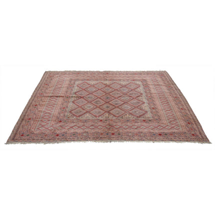 Nakhunak Kilim 6' 6" X 6' 5" Wool Hand-Woven Kilim 6' 6" X 6' 5" (198 X 196) / Multi / Multi