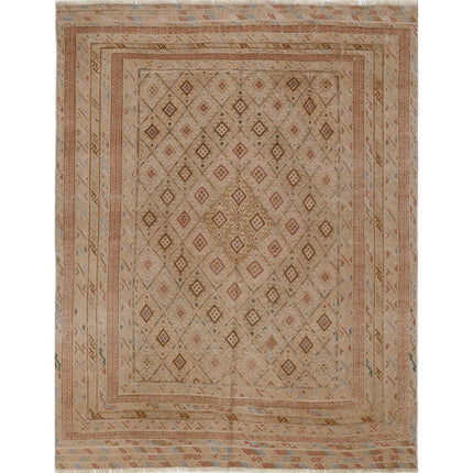 Nakhunak Kilim Hand-Woven Wool Kilim IVA0024195 - Natalia Rugs