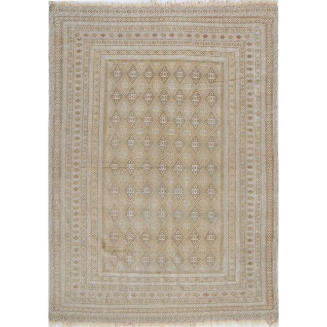 Nakhunak Kilim Hand-Woven Wool Kilim IVA0024196 - Natalia Rugs