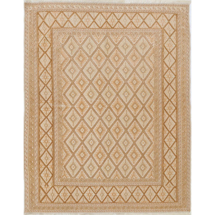 Nakhunak Kilim Hand-Woven Wool Kilim IVA0024199 - Natalia Rugs