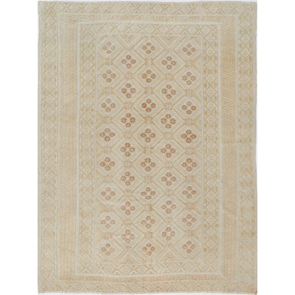 Nakhunak Kilim Hand-Woven Wool Kilim IVA0024204 - Natalia Rugs