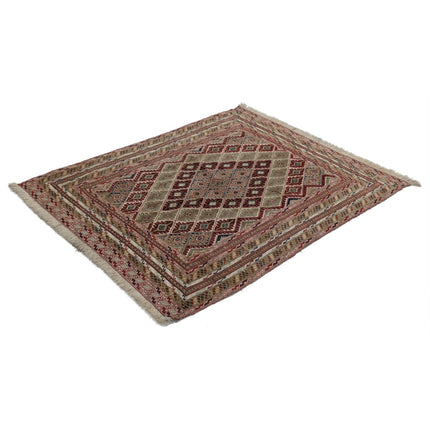 Nakhunak Kilim 4' 8" X 5' 11" Wool Hand-Woven Kilim 4' 8" X 5' 11" (142 X 180) / Multi / Multi