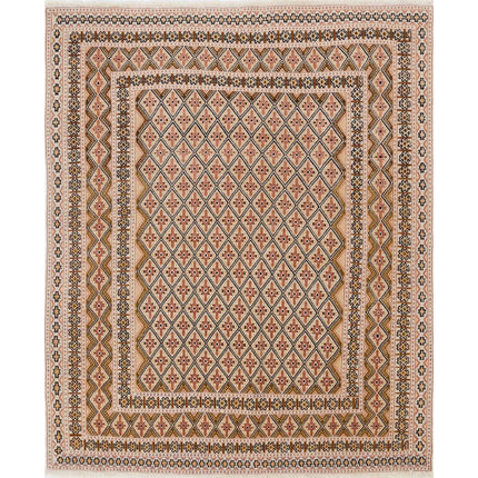 Nakhunak Kilim Hand-Woven Wool Kilim IVA0024290 - Natalia Rugs