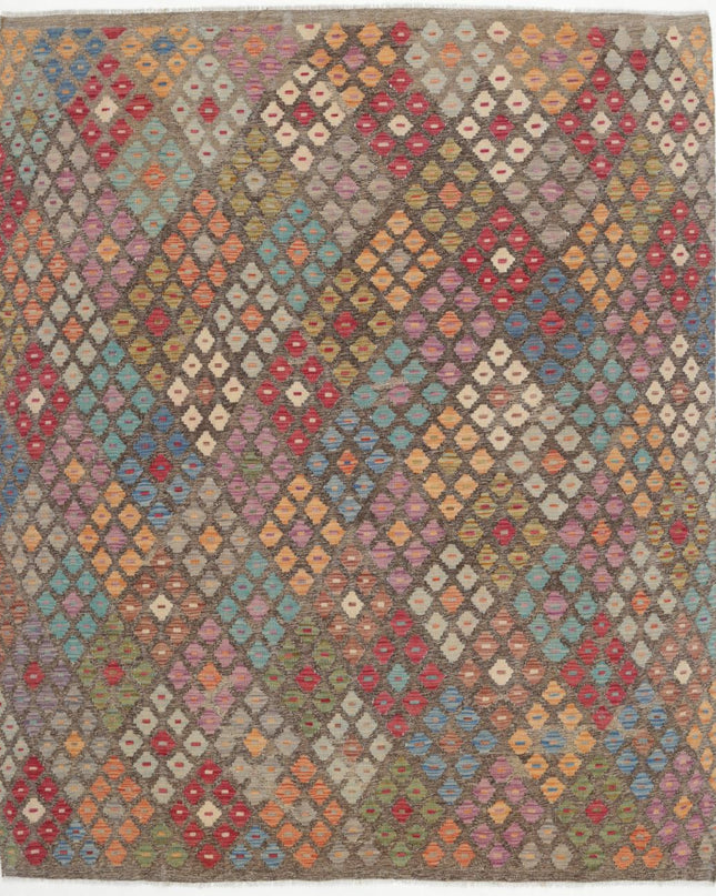 Natural Kilim 6' 6" X 7' 10" Hand Woven Wool Kilim 6' 6" X 7' 10" (198 X 239) / Multi / Wool