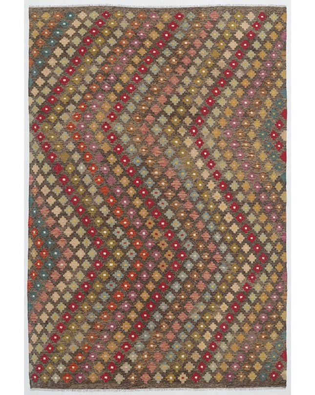 Natural Kilim 6' 7" X 9' 8" Hand Woven Wool Kilim 6' 7" X 9' 8" (201 X 295) / Multi / Wool
