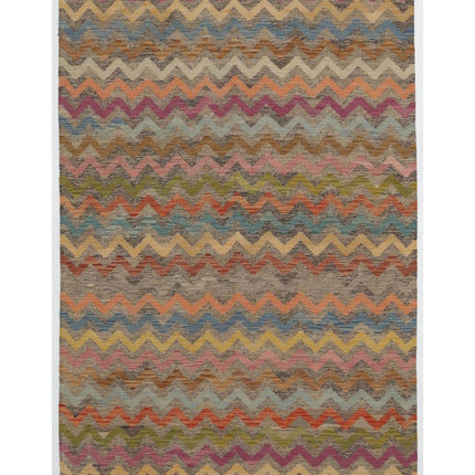 Natural Kilim 6' 5" X 9' 10" Hand Woven Wool Kilim 6' 5" X 9' 10" (196 X 300) / Multi / Wool