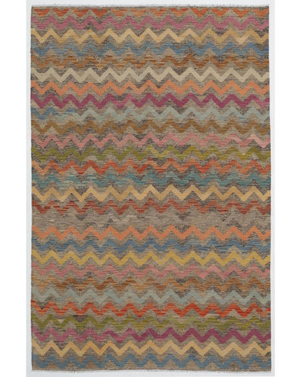 Natural Kilim 6' 5" X 9' 10" Hand Woven Wool Kilim 6' 5" X 9' 10" (196 X 300) / Multi / Wool