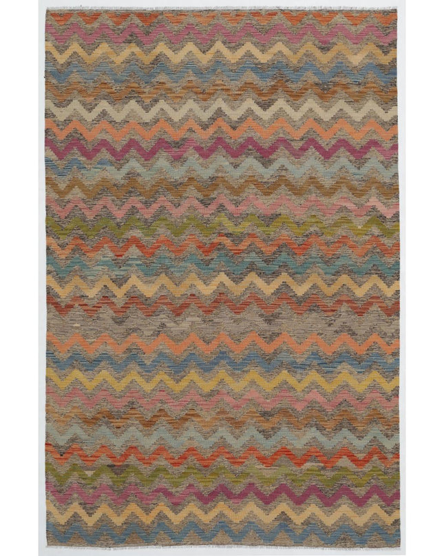 Natural Kilim 6' 5" X 9' 10" Hand Woven Wool Kilim 6' 5" X 9' 10" (196 X 300) / Multi / Wool