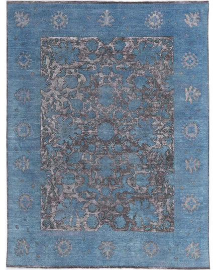 Onyx 8' 9" X 11' 7" Hand Knotted Wool Rug 8' 9" X 11' 7" (267 X 353) / Blue / Wool