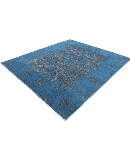 Onyx 7' 10" X 9' 3" Hand Knotted Wool Rug 7' 10" X 9' 3" (239 X 282) / Blue / Wool