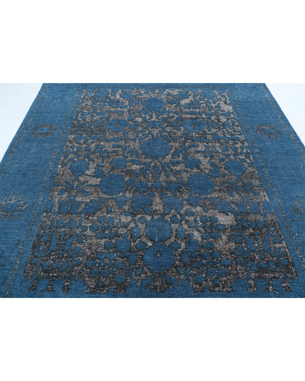Onyx 7' 10" X 9' 3" Hand Knotted Wool Rug 7' 10" X 9' 3" (239 X 282) / Blue / Wool