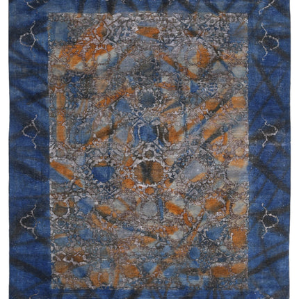 Onyx 9' 9" X 12' 5" Hand Knotted Wool Rug 9' 9" X 12' 5" (297 X 379) / Blue / Wool