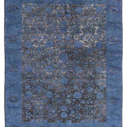 Onyx 9' 1" X 11' 7" Hand Knotted Wool Rug 9' 1" X 11' 7" (277 X 353) / Blue / Wool
