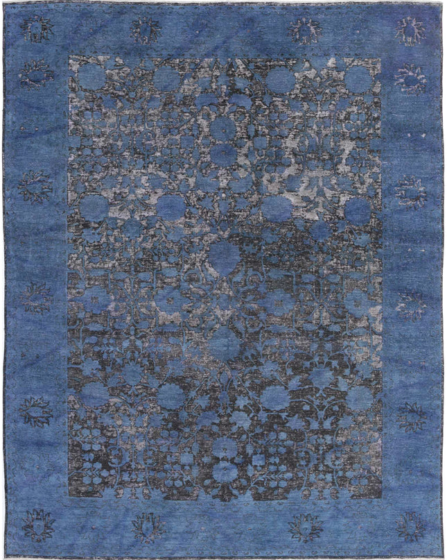 Onyx 9' 1" X 11' 7" Hand Knotted Wool Rug 9' 1" X 11' 7" (277 X 353) / Blue / Wool