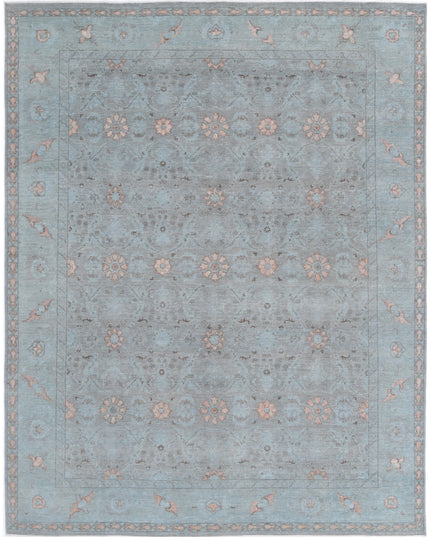Onyx 7' 11" X 10' 1" Hand Knotted Wool Rug 7' 11" X 10' 1" (241 X 307) / Blue / Wool