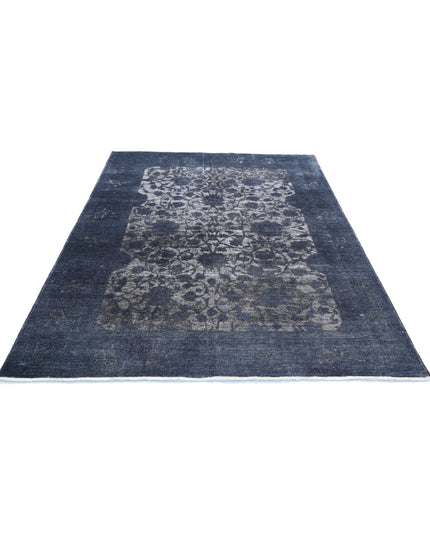 Onyx 5' 11" X 7' 10" Hand Knotted Wool Rug 5' 11" X 7' 10" (180 X 239) / Grey / Wool