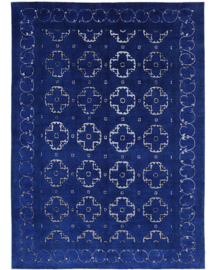 Onyx 9' 8" X 13' 9" Hand Knotted Wool Rug 9' 8" X 13' 9" (295 X 419) / Blue / Wool