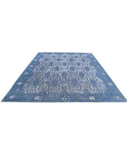 Onyx 8' 10" X 11' 4" Hand Knotted Wool Rug 8' 10" X 11' 4" (269 X 345) / Blue / Wool