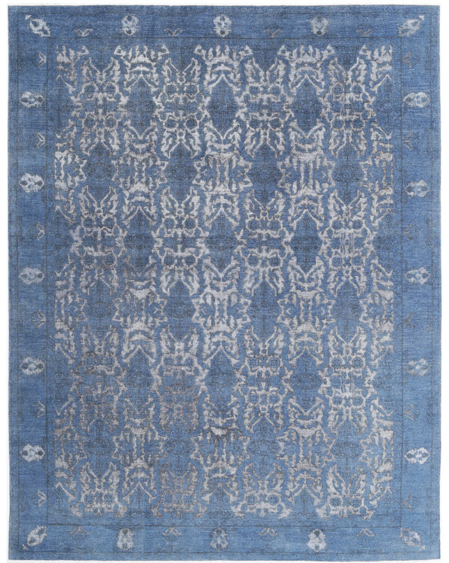 Onyx 8' 10" X 11' 4" Hand Knotted Wool Rug 8' 10" X 11' 4" (269 X 345) / Blue / Wool