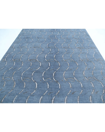 Onyx 8' 7" X 11' 9" Hand Knotted Wool Rug 8' 7" X 11' 9" (262 X 358) / Grey / Wool