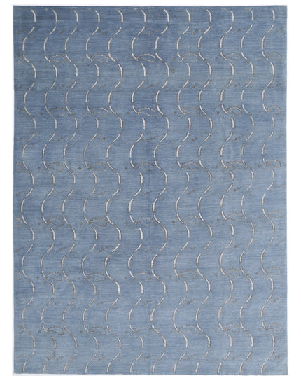 Onyx 8' 7" X 11' 9" Hand Knotted Wool Rug 8' 7" X 11' 9" (262 X 358) / Grey / Wool
