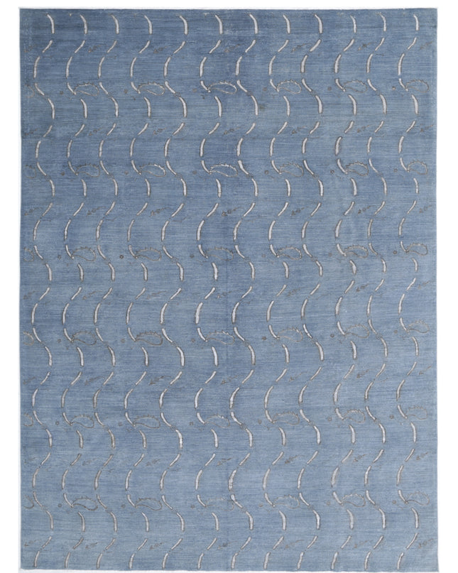 Onyx 8' 7" X 11' 9" Hand Knotted Wool Rug 8' 7" X 11' 9" (262 X 358) / Grey / Wool