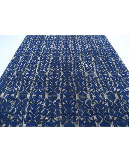 Onyx 8' 6" X 11' 8" Hand Knotted Wool Rug 8' 6" X 11' 8" (259 X 356) / Blue / Wool