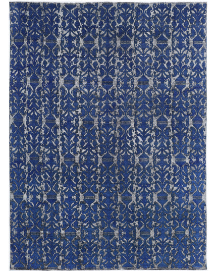 Onyx 8' 6" X 11' 8" Hand Knotted Wool Rug 8' 6" X 11' 8" (259 X 356) / Blue / Wool