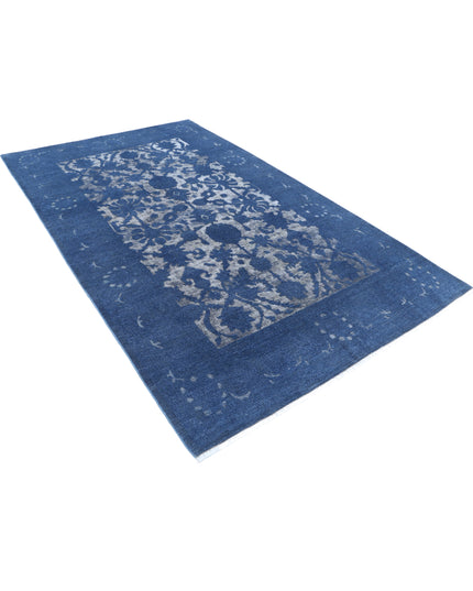 Onyx 5' 9" X 9' 5" Hand Knotted Wool Rug 5' 9" X 9' 5" (175 X 287) / Blue / Wool