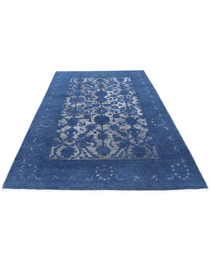 Onyx 5' 9" X 9' 5" Hand Knotted Wool Rug 5' 9" X 9' 5" (175 X 287) / Blue / Wool