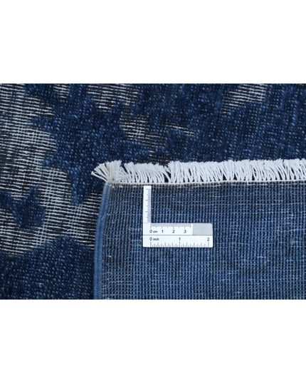 Onyx 5' 9" X 9' 5" Hand Knotted Wool Rug 5' 9" X 9' 5" (175 X 287) / Blue / Wool